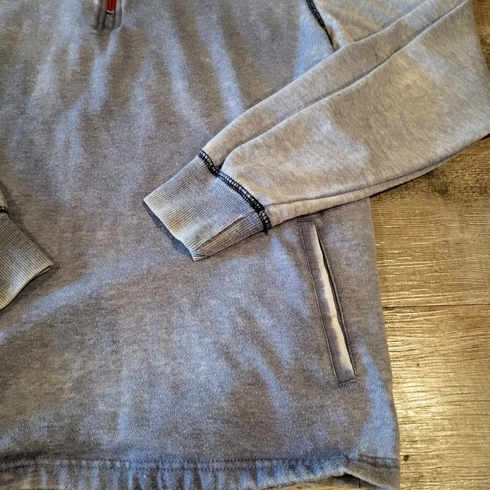 Margaritaville Casual Quarter Zip Pullover Lightweight Sweatshirt Mens Medium